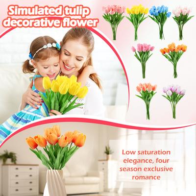 15 Pezzi Fiori Finti in Seta Artificiale 34 cm Per Primavera Festa della Mamma Pasqua Regali Decorazione Casa Cucina Matrimonio