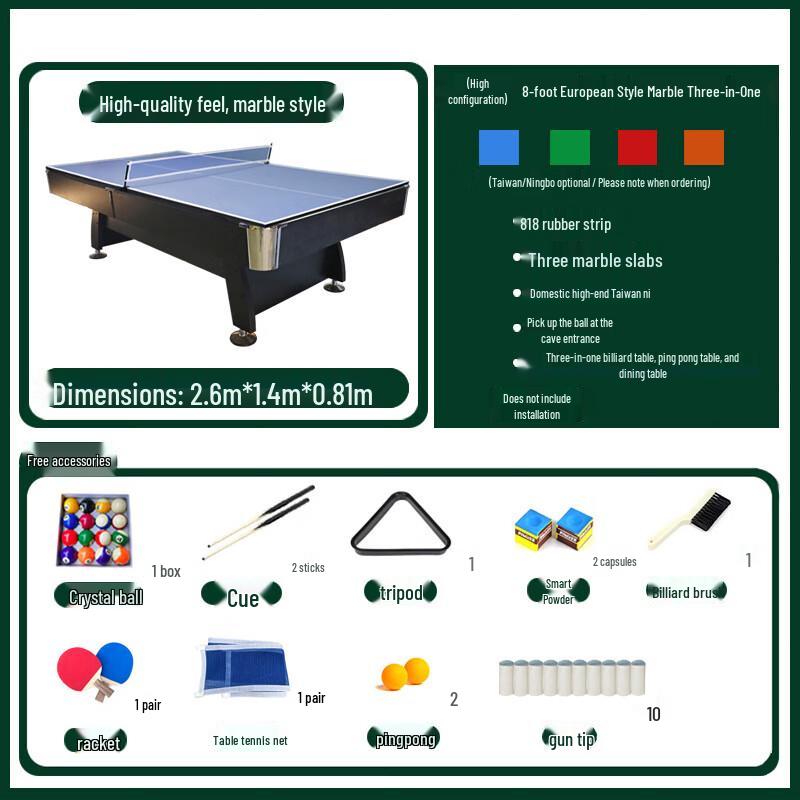Junyi Multi-functional Home Billiards Table