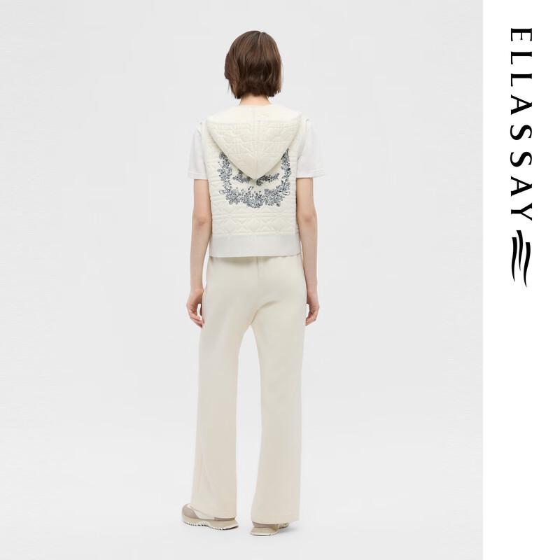 ELLASSAY Women's High-Waisted Modal Blend Straight-Leg Trousers