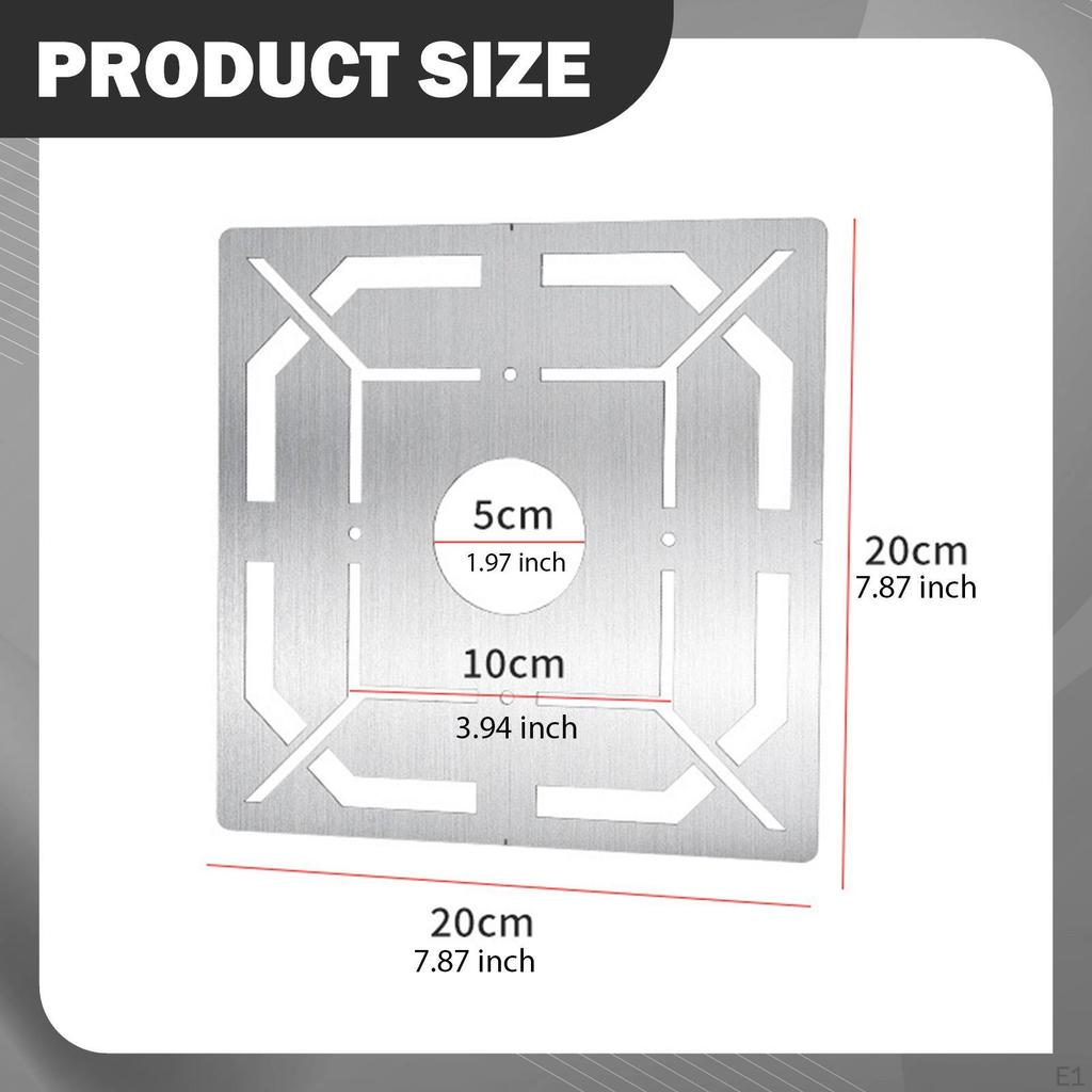 Floor Drain Measuring Ruler Accurate Tile Cut Stainless Steel Measurement