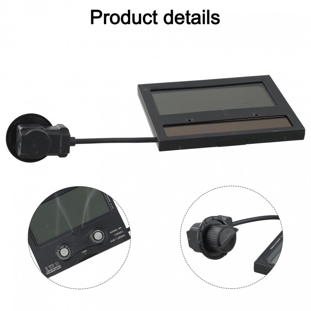 Sveisehjelm med automatisk nedblending, drevet av solceller, med utskiftbart glass