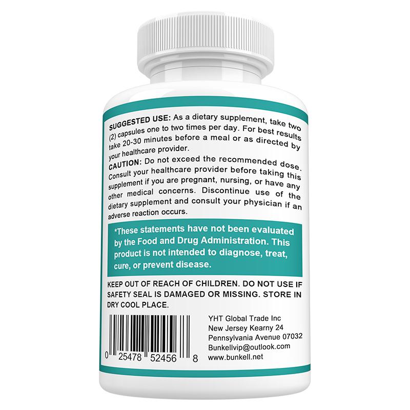 Bunkell Sugar Balance Supplement, with Gymnema, Cinnamon & Berberine, 120 Capsules
