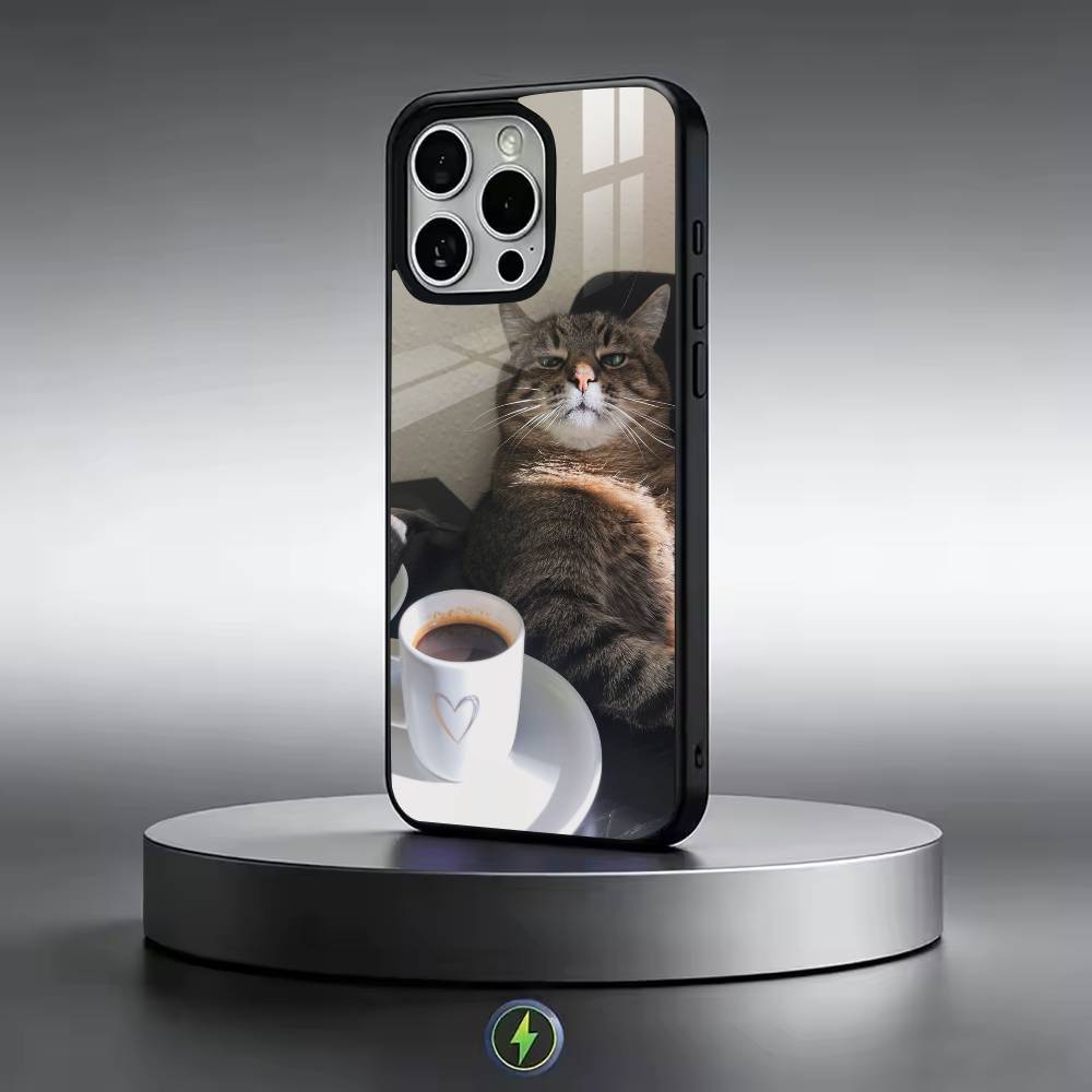 Funny C-Cute Cat Phone Case For iPhone17,16,15,14,13,12,11 Plus,Pro Magnetic For Magsafe Wireless Charging iPhone14Plus