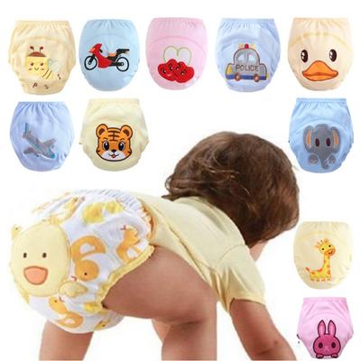 Baby Washable Diapers Underwear/100% Cotton Breathable Diaper Cover/Training Pants