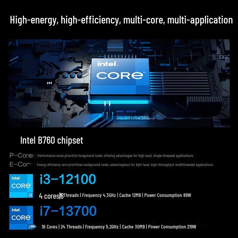 

Lenovo Huitian M5 Business Desktop PC (Intel i3-12100, 16GB RAM, 512GB SSD) with 27-inch Monitor (CN version)