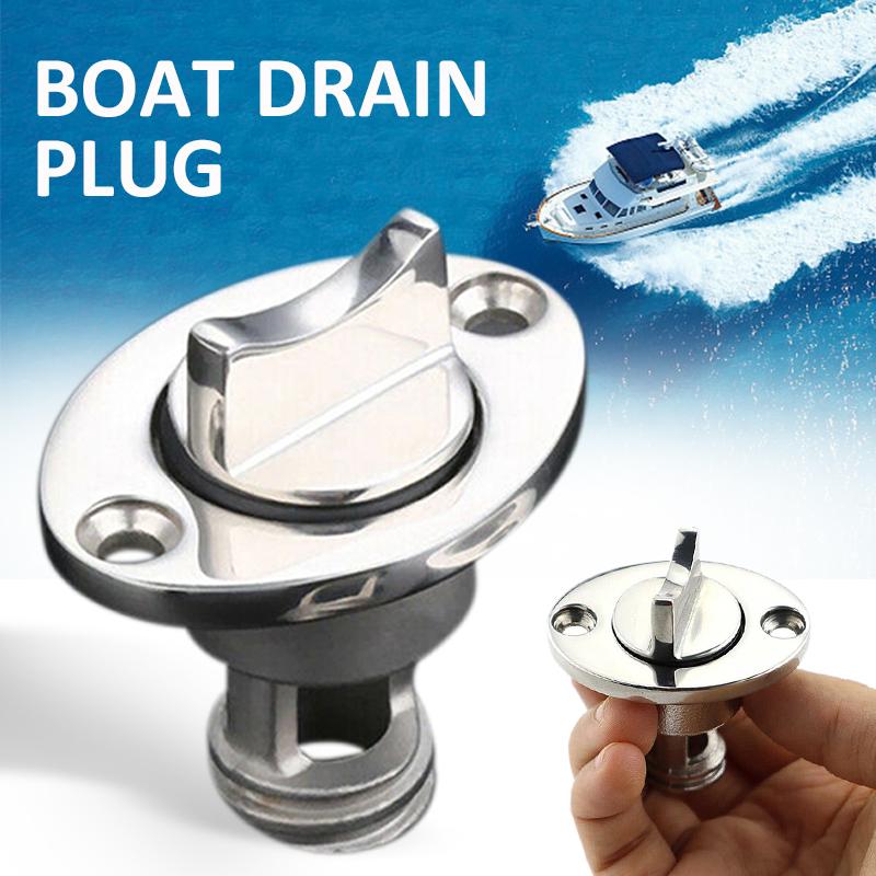 IDH 1pc New Stainless Steel Silver Drain Plug Bilge Plug Boat Plug For