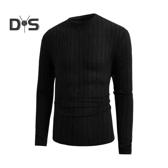 Pánský sportovní top Slim Fit Jednobarevný Kulatý výstřih Elastický Střední délka Dlouhý rukáv Pulovr Domácí oblečení Posilovna Běh Basketbalové tričko