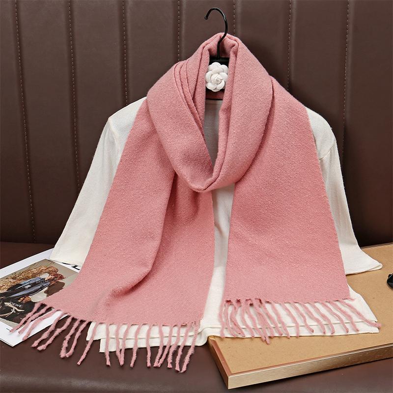 New Winer Warm Cashmere Scarf for Women Fashion Solid Thick Blanket Pashmina Shawl Wrap Female Bufanda Echarpe Foulard