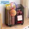 Estante de Chão para Armazenamento de Basquete e Prateleira de Brinquedos para Equipamentos Esportivos e Tapetes de Yoga