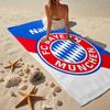 Custom Name Ultra-Soft Beach Towel with FC Bayern München Theme,Ideal for Pool - Camping, Diving - Perfect Travel Essential, Vibrant Beach Towel.