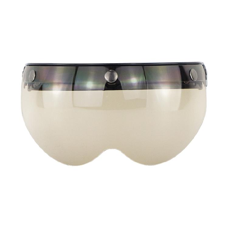 Universal 3-Snap Motorbike Helmet Visor Front Flip Up Wind Shield Len Sunglasses