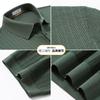 Light Luxury Silk & Silk Slippery Lyocell Summer Jacquard Texture Flip Collar Short Sleeve T-shirt Polo Shirt for Men