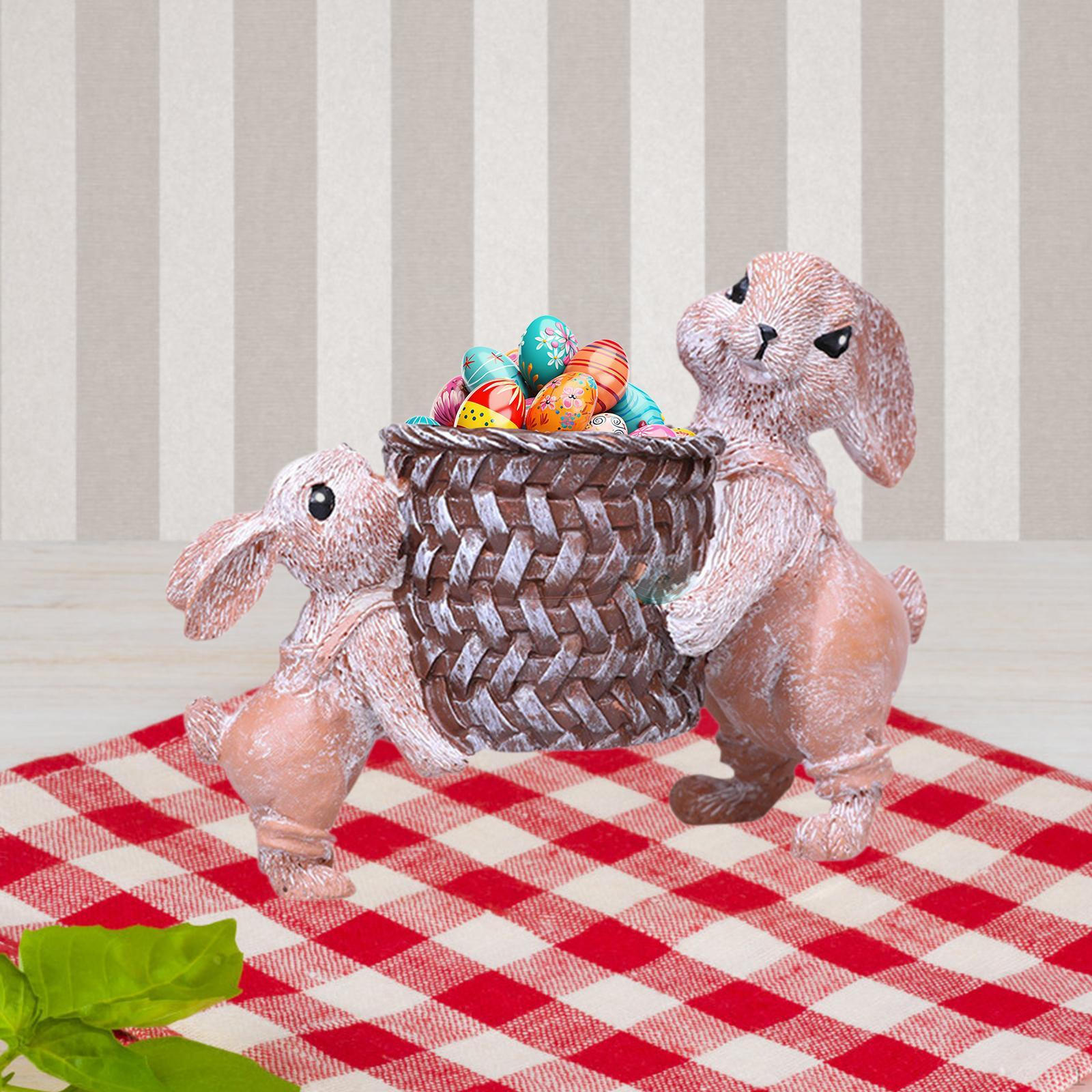 

Фигурка кролика, пасхальный кролик, статуэтка, контейнер для растений, горшок для цветов, корзина для яиц коричневый