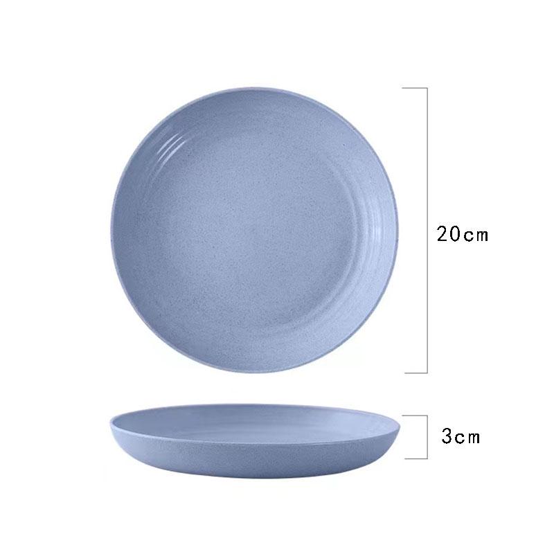 18cm Round Wheat Straw Plate for Snacks, Fruit, and Dining Table Use