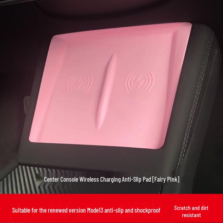 Tesla Model 3 2023 Wireless Charging Non-slip Silicone Pad for Center Console