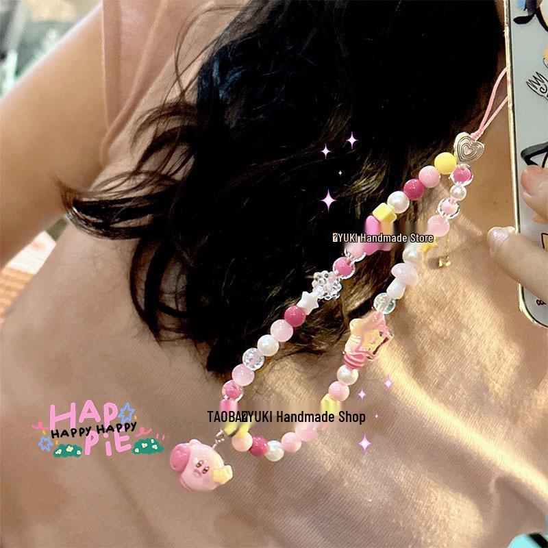 Kirby Star Perlen-Handy-Anhänger & Tamagotchi-Anhänger