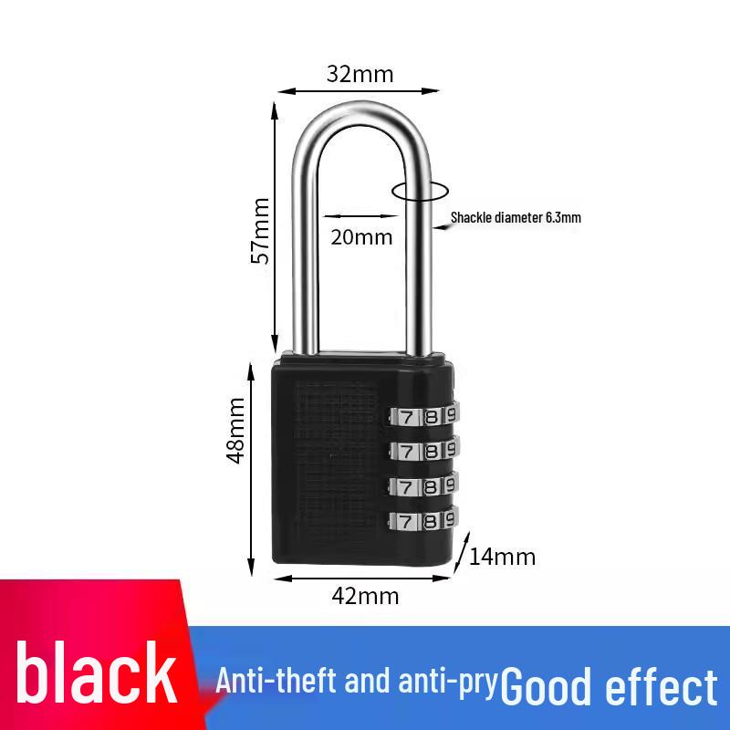 4-Digit Combination Padlock: Large, Anti-Theft Lock for Gym, Warehouse, Outdoor, and Locker Doors