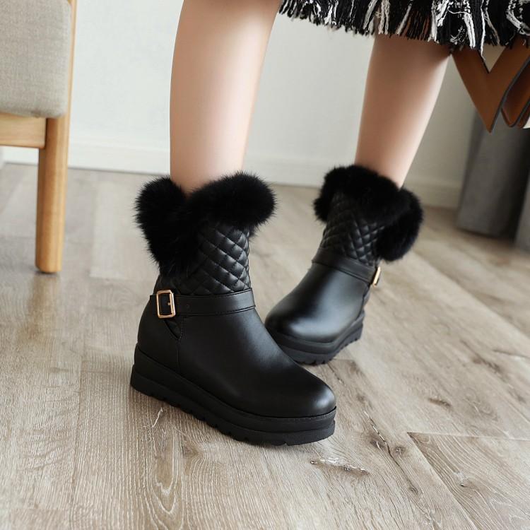 Winter Boots Korean Version Snow Boots Short Boots Low Heel Cotton Boots Warm Student Hairy Boots Women's Boots