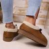 Fashion Vintage Bowknot Platform Cotton Shoes Women Plus Size 36-43 Non Slip Snow Boots Woman Warm Comfortable Short Plush Ankle Boots