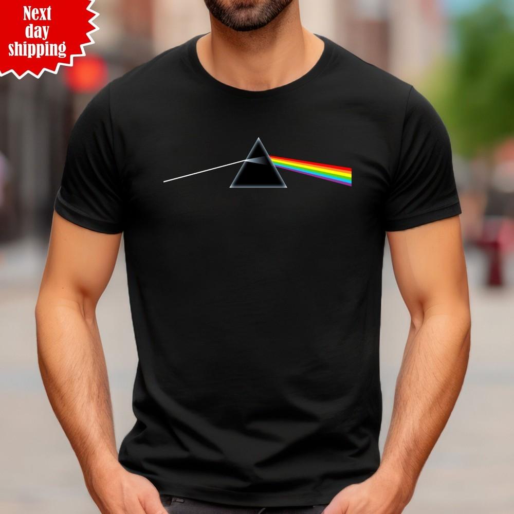

Floyd T Shirt Dark Side Of The Moon Pink Album New Rainbow Printed Unisex T Top 4XL