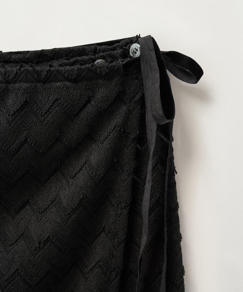 Seteo (W) Crochet Layered Skirt Black