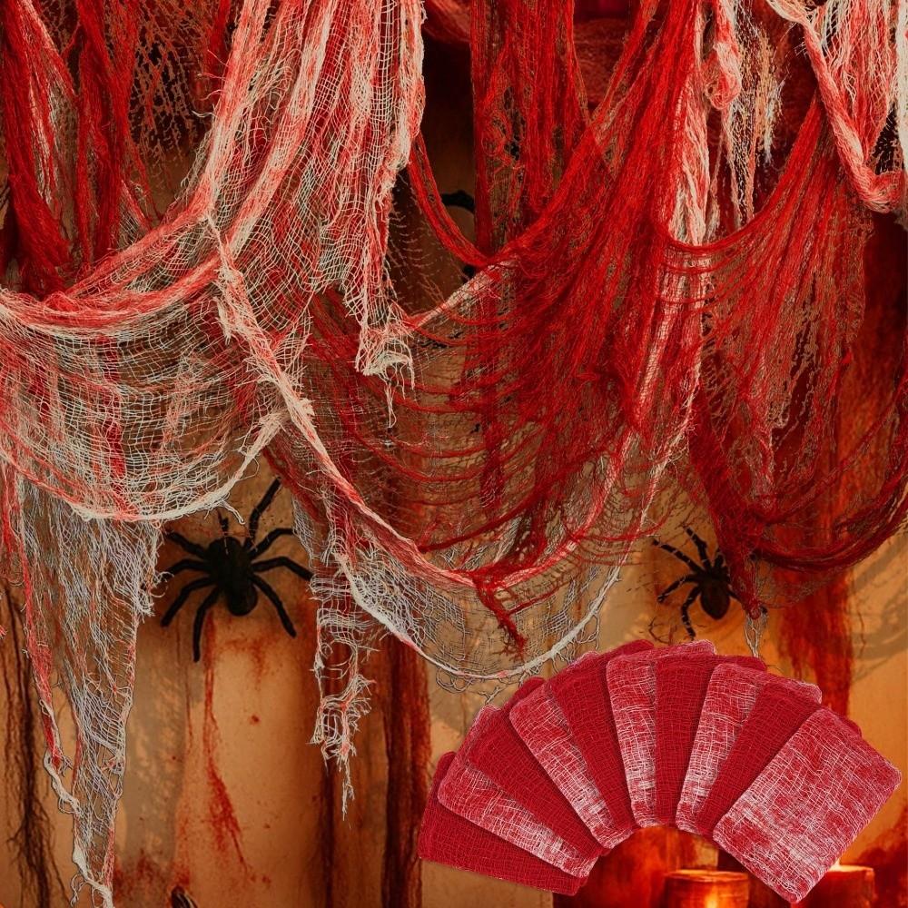 Reusable Halloween Gauze 76x183cm Spooky Mesh Gauze Scene Prop Creepy Gauze Cloth Doorway Wall