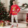 Print Cute Family Set Pajamas, Home Clothes, Family Set Long Sleeve Top Pants Set