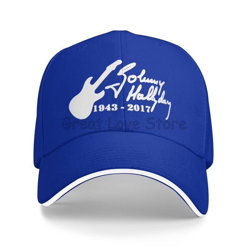 Johnny Hallyday Print Baseball Cap French Rock Legend Bucket Hat Unisex Adjustable Snapback Sun Hat Men Sandwich Cap