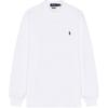 Polo Einfarbiges Logo-Besticktes Langarm-Polohemd Herren Oberteile Weiß 710680792-028