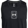 Under Armour Logo Print Quick-Dry Running Training Crew Neck Vest Men Tops Black 1383399-001