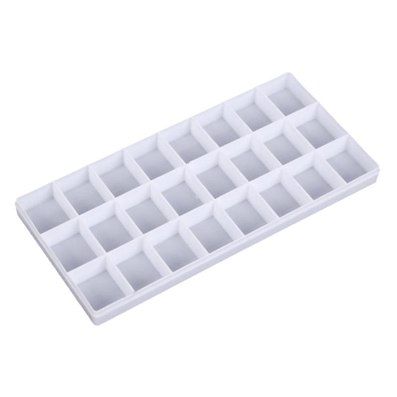 Portable Artist Paint Tray 24 Deep Compartments Plastic Paint Palette Paint Tray with Lid for Travel Painting