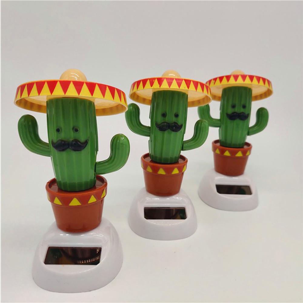 1 STuks Auto Ornamenten Zonne-Ornamenten Schommelhoofd Cactus Vormige Ornamenten Cadeau Creatieve Interieur Auto Benodigdheden Auto Poppetje Ornamenten