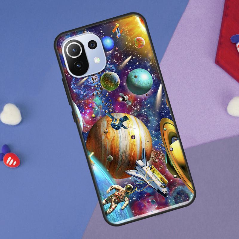 Moon Stars Space Cover For Xiaomi 14T Pro 11T 12T 13T 13 14 Ultra POCO X7 Pro X3 X5 F3 F5 F6 M6 X6 Pro Case
