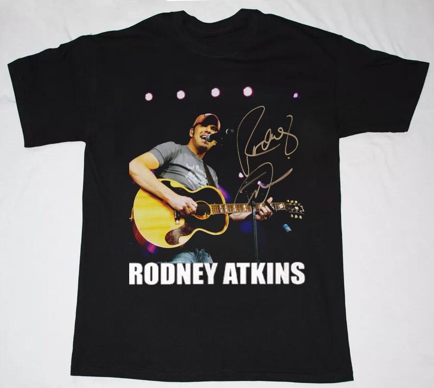 

RODNEY ATKINS Guitar Signature Black Cotton Gift For Fan Shirt FN1564 Unisex T-Shirt S