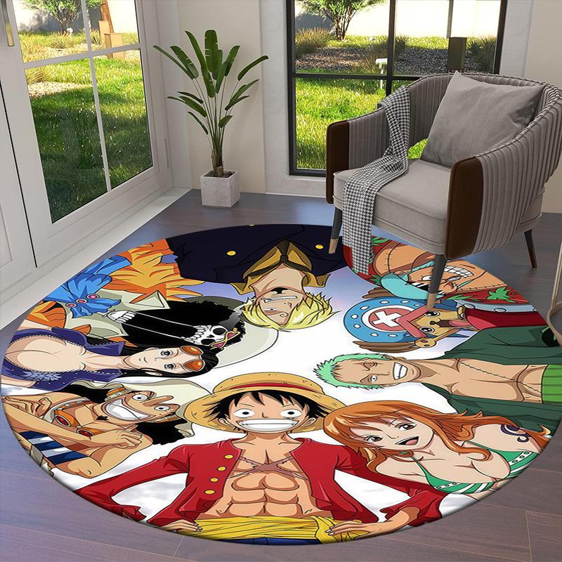 One Piece Round Area Rug Carpet Rug For Living Room Bedroom Sofa Playroom Decor Nonslip Floor Mat