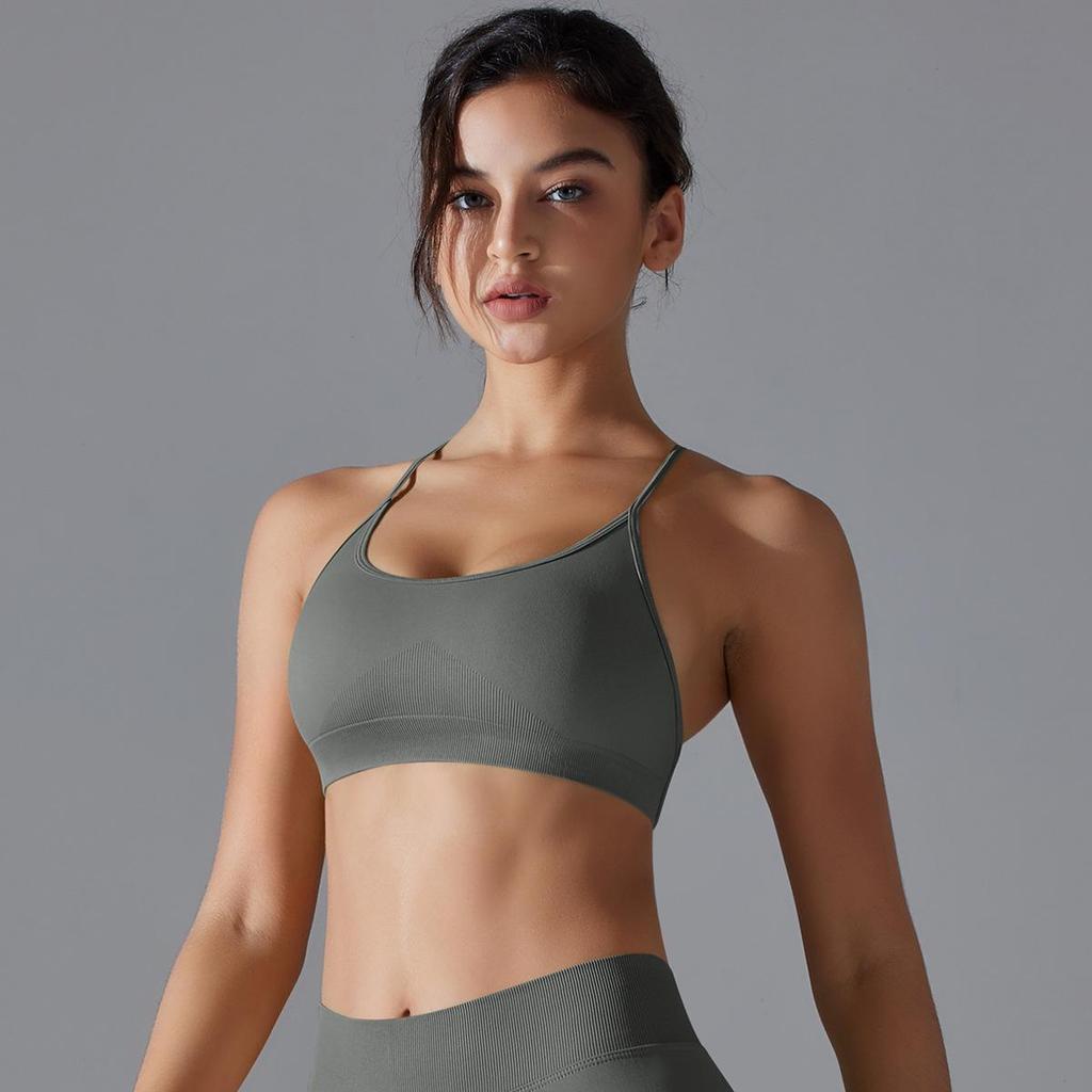 Damen High-Elastic Kreuzrücken Sport Yoga BH