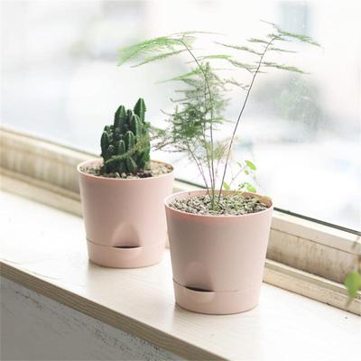 Round Flower Pot Preservative Purple Home Supplies Flowerpot Self-absorbing Gardening Tools Detachable Bottom Flower Pot