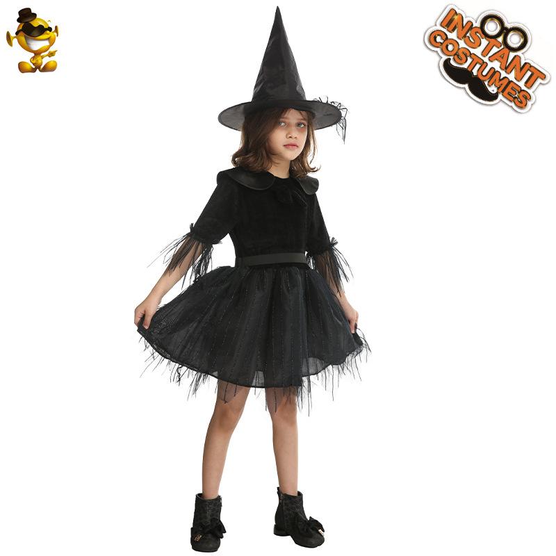 Children's little witch costume, halloween ghost festival cosplay witch costume stage performance costume