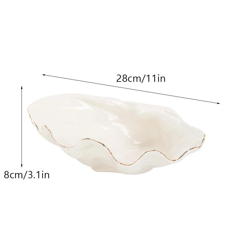 Creative Shell Shape Ceramic Plates Dinner Dish Steak Salad Tray Table Decoration Starfish Tableware Kitchen Decor Living Room