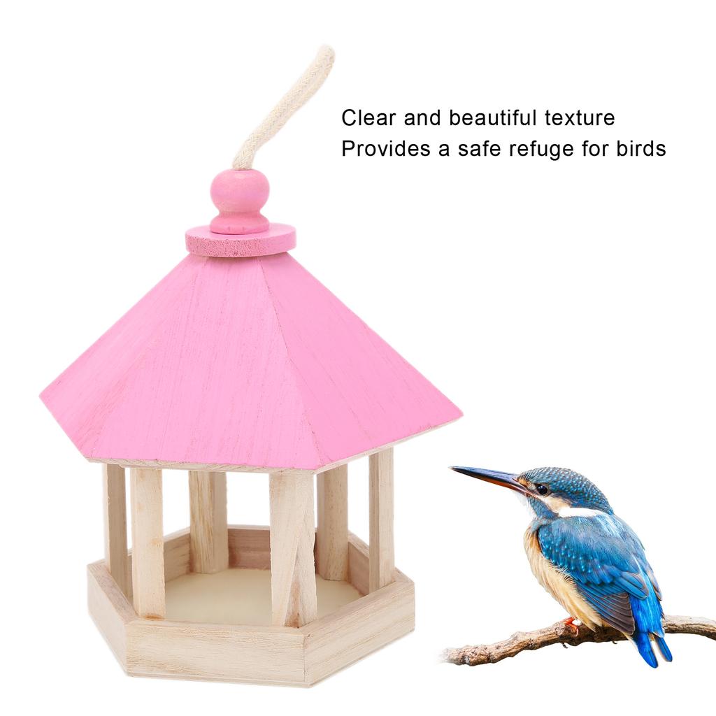 Holz Vogelhaus Handgemacht Outdoor Fütterer für Papageien Vogelhaus Futterspender mit Dach