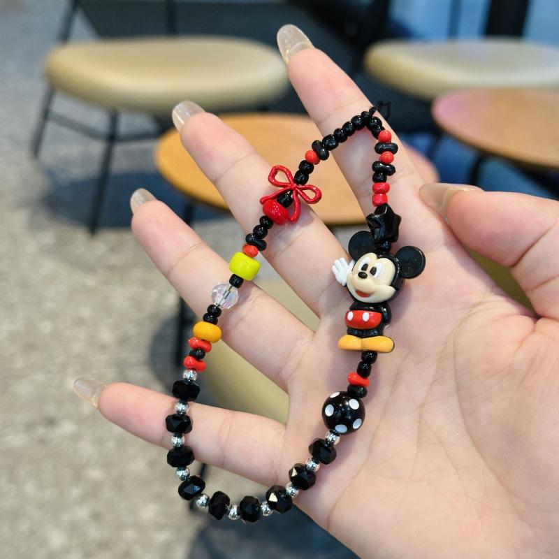 

Disney Cartoon Mickey and Minnie Mobile Phone Lanyard Cute Doll Style Lanyard Pendant for Men and Women Fashionable Portable Keychain A