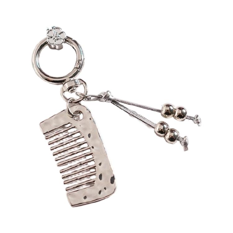 Modern Resin Haircare Keychain Comb Static Prevention Design Ideal Travel Companion And Thoughtful Gift Choice