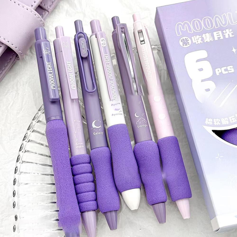 Color Press Pen High-value Gel Pen Soft Grip Soft Sponge Pen Simple Signature Pen For Students Press the Neutral Pen