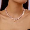 Irregular Colorful Natural Stone Beaded Necklace for Women Handmade Bohemian Starfish Clavicle Chain Beach Party Charm Jewelry
