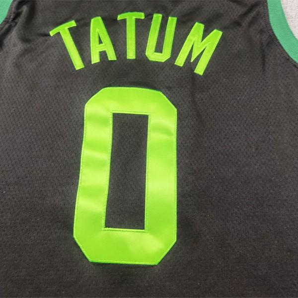 2025 Celtics #0 Tatum Black Embroidered Basketball Jersey for Adults