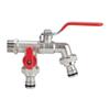 Brass Dual-Outlet Washing Machine Faucet