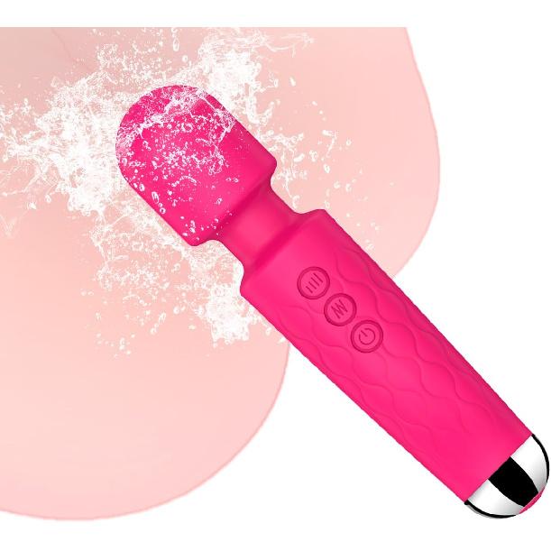 Vibrator Wand,Adult Sex toy Wand, G Spot Dildo, Clit Vibrator, Sex Vibrators,Clitoris Stimulation,with 8 Speeds & 20 Patterns, Quiet,Fully Waterproof