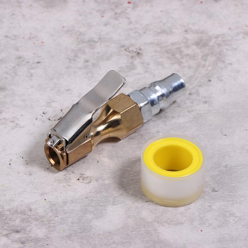 Chuck Quick Inflation Hose Nozzle Car Tire Inflator Nozzle Lock On Tire Inflator With Valve Air Compressor Adapter For Car Suv