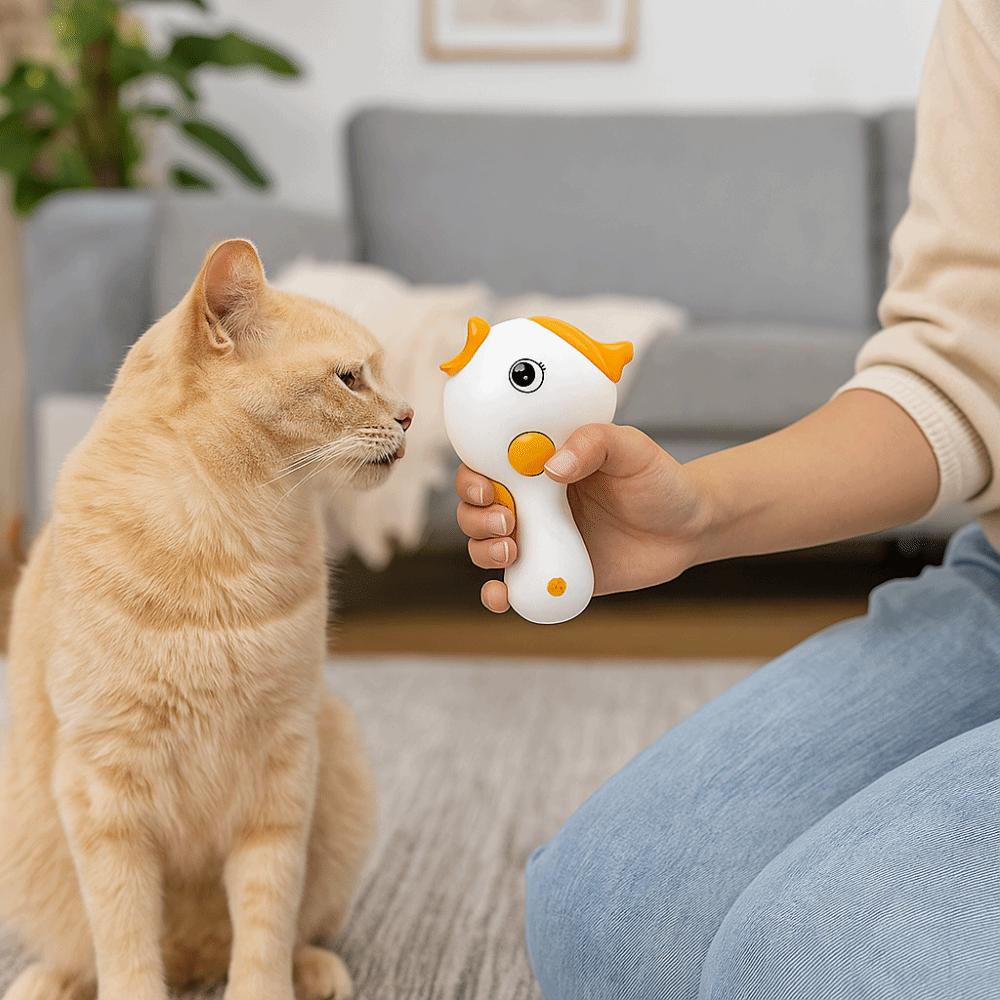 Kreativer Handheld Hundesnack-Werfer Cartoon Automatischer Haustierfutterspender Spielzeug Kunststoff Tragbarer Hundesnack-Spender Haustiertraining Belohnung