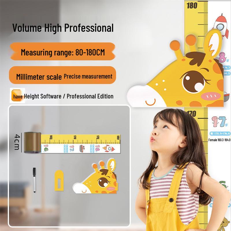 3D Giraffe EVA Magnetic Height Chart for Children's Room